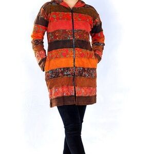 NWT Impo Orange Cotton Zippered Tunic Jacket S/M